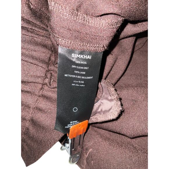 Simkhai 'Tavar' Brown Wool Pant Size 8 - Picture 4 of 5